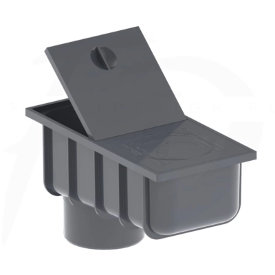 Osadnik/but PVC ⌀ 63 firmy KROP kolor grafit